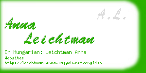 anna leichtman business card